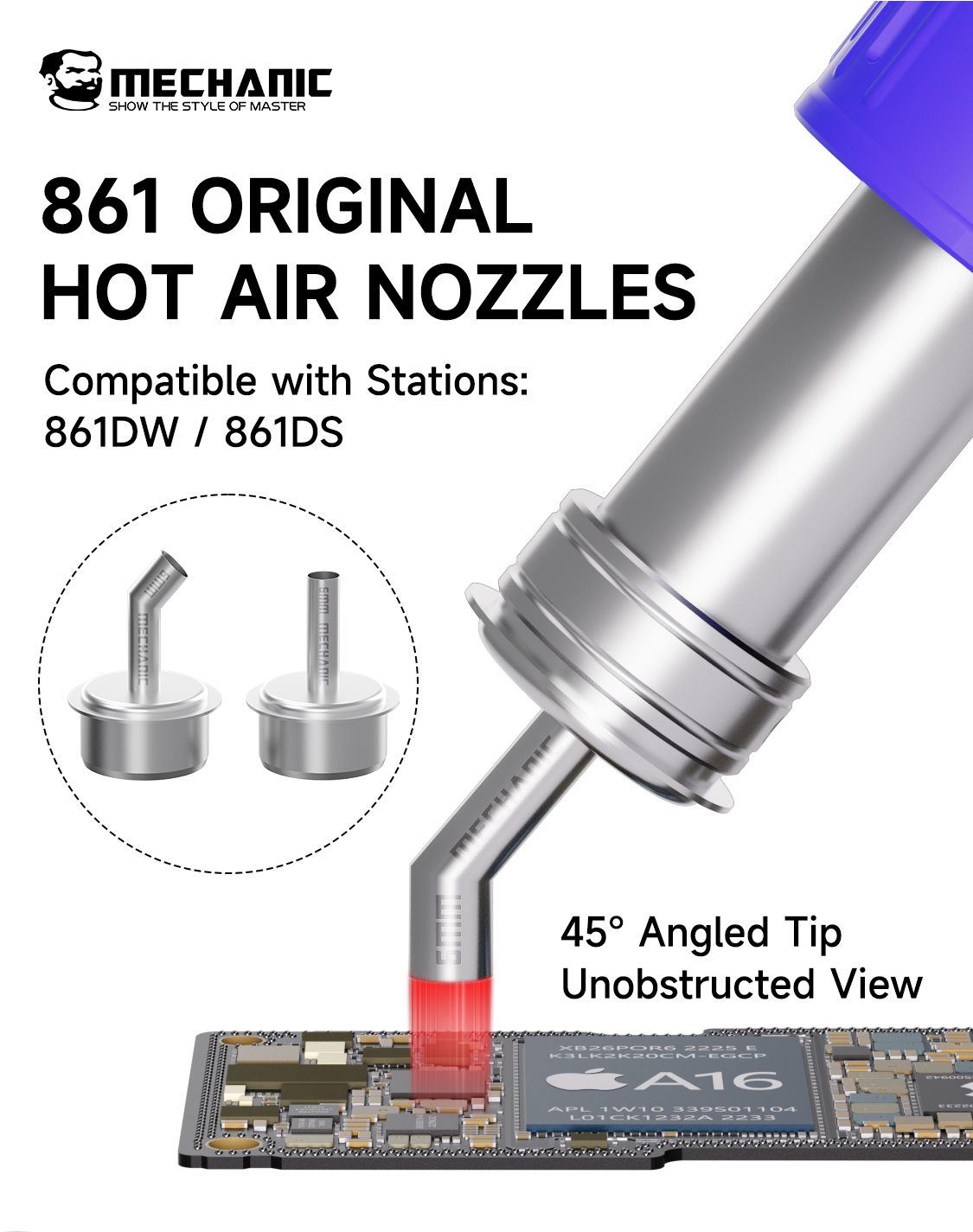 Mechanic 861 Hot Air Nozzles K - đánh giá và giá Hot Air Rework Station 861Dw